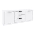 Μπουφές Doha pakoworld σε λευκή απόχρωση 210x45x80.5εκ