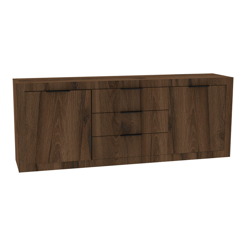 361-000127-1 Μπουφές Doha pakoworld καρυδί με oak 210x45x80.5εκ - Image 1
