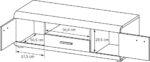 Έπιπλο τηλεόρασης 36134-LN-TV Φυσικό 140X44X54cm - Image 2