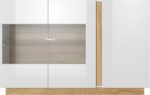 Μπουφές 36146-ARCW-21V Λευκό+Λευκό High Gloss+Grandson 138,2x90,5x40cm - Image 2