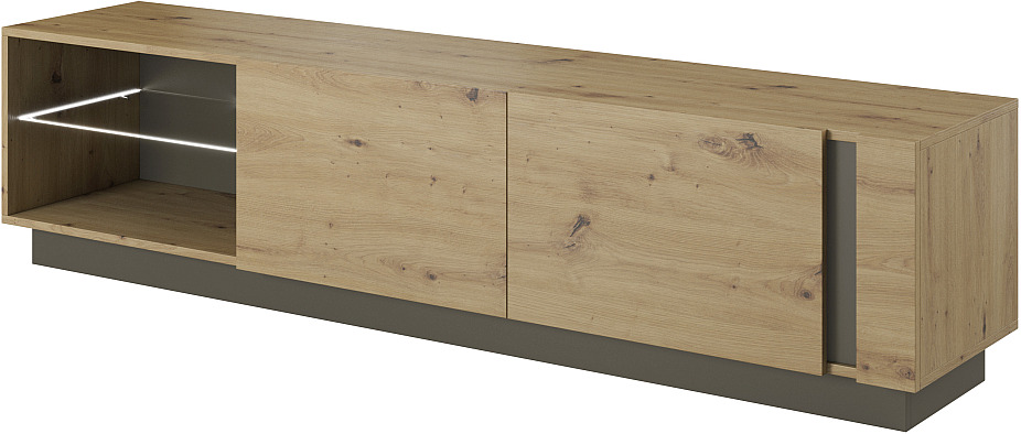36146ARCBTV Έπιπλο τηλεόρασης 36146-ARC-BTV Artisan+Γραφίτης 187,5x45,5x40cm - Image 1