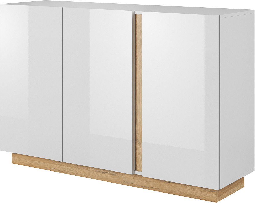 36147ARCw21 Μπουφές 36146-ARCW-21 Λευκό+Λευκό High Gloss+Grandson 138,2x90,5x40cm - Image 1