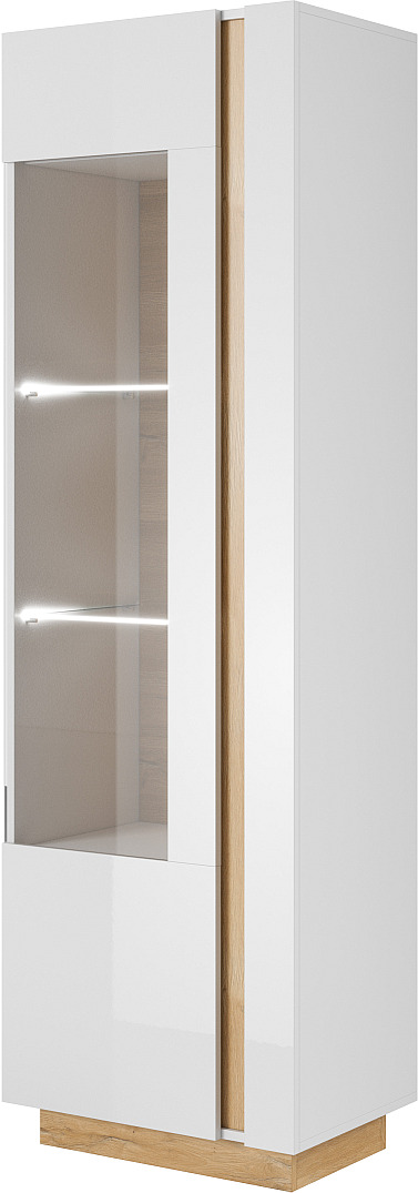 36147ARCwHV7 Βιτρίνα 36146-ARCW-HV λευκό+Grandson 60x194x40cm - Image 1