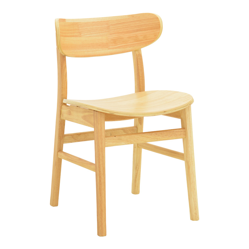 382-000008-1 Καρέκλα Lumnia pakoworld rubberwood σε φυσική απόχρωση 46x50x76εκ - Image 1