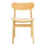 Καρέκλα Lumnia pakoworld rubberwood σε φυσική απόχρωση 46x50x76εκ - Image 5