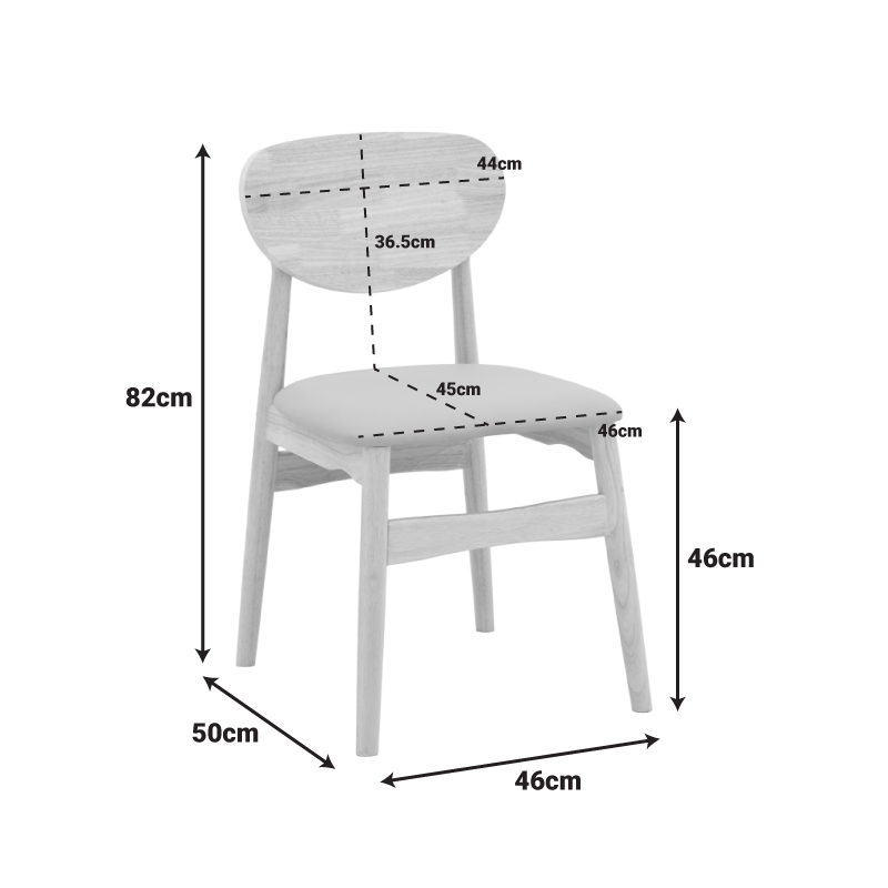 382-000014-1 Καρέκλα Cardith pakoworld rubberwood-plywood σε φυσική απόχρωση-pu μπεζ 48x51x78εκ - Image 1