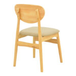 Καρέκλα Cardith pakoworld rubberwood-plywood σε φυσική απόχρωση-pu μπεζ 48x51x78εκ - Image 2