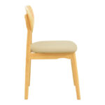 Καρέκλα Cardith pakoworld rubberwood-plywood σε φυσική απόχρωση-pu μπεζ 48x51x78εκ - Image 3