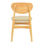 Καρέκλα Cardith pakoworld rubberwood-plywood σε φυσική απόχρωση-pu μπεζ 48x51x78εκ - Image 5