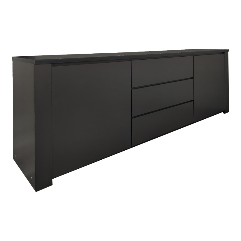 383-000019-1 Μπουφές Kalya pakoworld σε ανθρακί απόχρωση 220x49x89.5εκ - Image 1