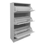 Παπουτσοθήκη Savaz pakoworld σε λευκή απόχρωση 60x24x114εκ - Image 2