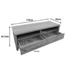 Έπιπλο τηλεόρασης Podizor pakoworld σε sonoma απόχρωση 120x45x42.5εκ - Image 4