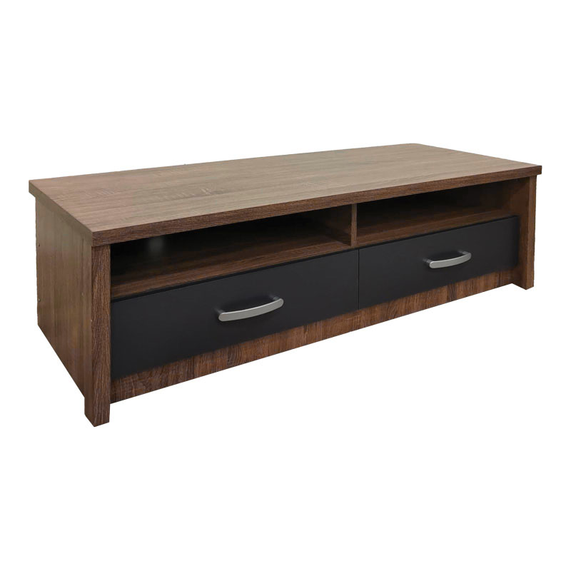 383-000035-1 Έπιπλο τηλεόρασης Podizor pakoworld σε oak-ανθρακί απόχρωση 120x45x42.5εκ - Image 1