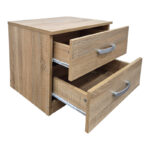 Κομοδίνο Athos pakoworld σε sonoma απόχρωση 48x40x41.5εκ
