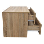 Κομοδίνο Athos pakoworld σε sonoma απόχρωση 48x40x41.5εκ - Image 3