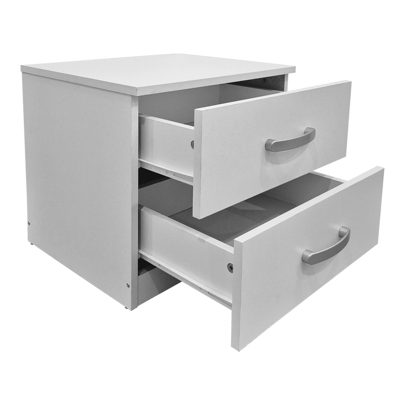 383-000104-1 Κομοδίνο Athos pakoworld σε λευκή απόχρωση 48x40x41.5εκ - Image 1
