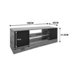Έπιπλο τηλεόρασης Sasa pakoworld λευκό 120x35x41.5εκ - Image 4