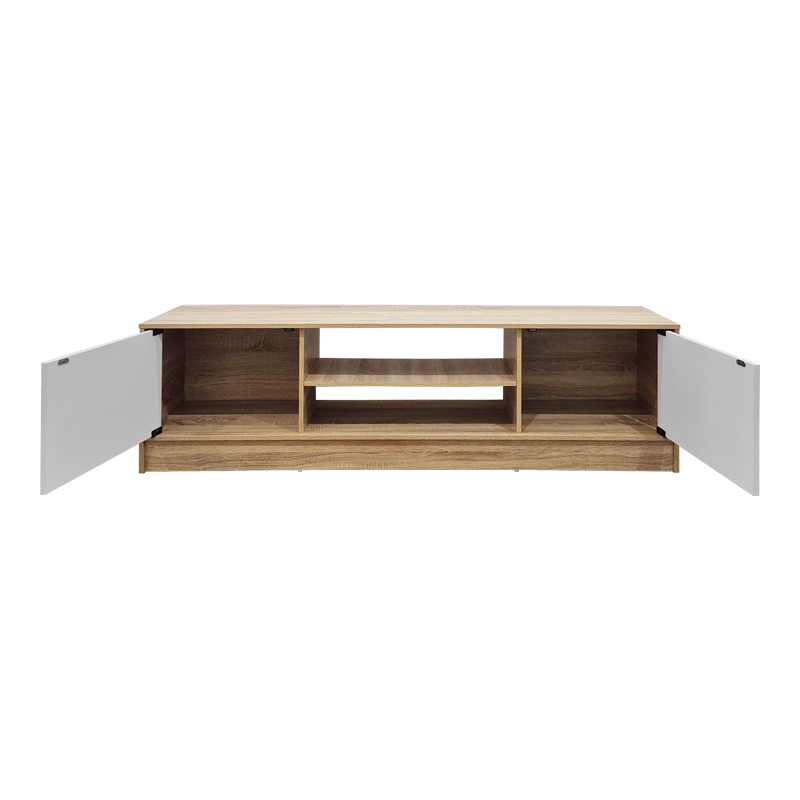 383-000120-1 Έπιπλο τηλεόρασης Sasa pakoworld sonoma-λευκό 150x35x41.5εκ - Image 1