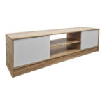 Έπιπλο τηλεόρασης Sasa pakoworld sonoma-λευκό 150x35x41.5εκ - Image 2