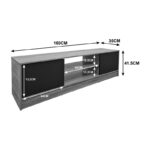 Έπιπλο τηλεόρασης Sasa pakoworld sonoma-λευκό 150x35x41.5εκ - Image 4