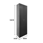 Παπουτσοθήκη-Ντουλάπα Racka pakoworld sonoma-ανθρακί 58x34x186εκ - Image 4