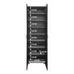Παπουτσοθήκη-Ντουλάπα Racka pakoworld sonoma-ανθρακί 58x34x186εκ - Image 5