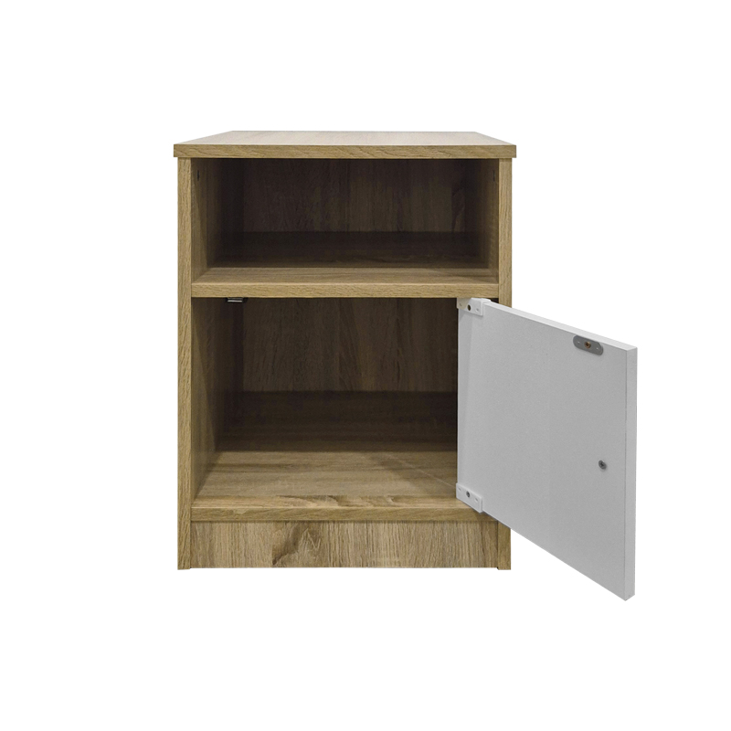 383-000135-1 Κομοδίνο Lenea pakoworld sonoma-λευκό 40x40x50εκ - Image 1