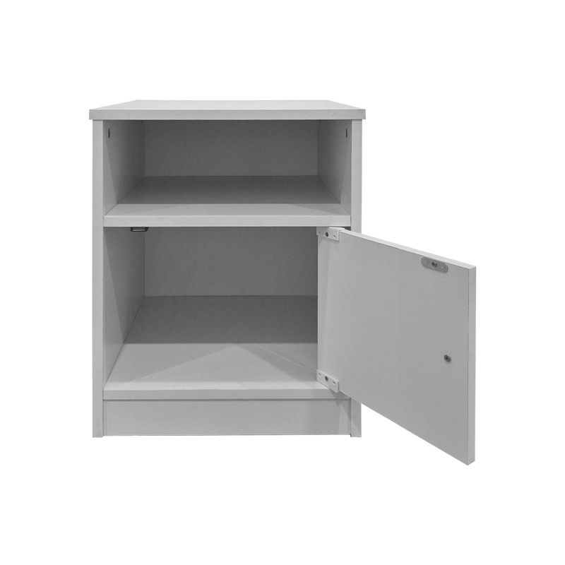 383-000136-1 Κομοδίνο Lenea pakoworld λευκό 40x40x50εκ - Image 1