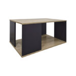 Τραπέζι σαλονιού Zelegan pakoworld sonoma-ανθρακί 90x60x44.5εκ