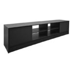 Έπιπλο τηλεόρασης Tivia pakoworld ανθρακί 180x35x41.5εκ - Image 2
