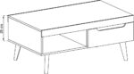 Τραπεζάκι Nordi Artisan+μαύρο 107x46x67cm - Image 2