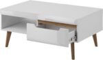 Τραπεζάκι Nordi Λευκό+Higloss λευκό+ Riviera 107x46x67cm - Image 2