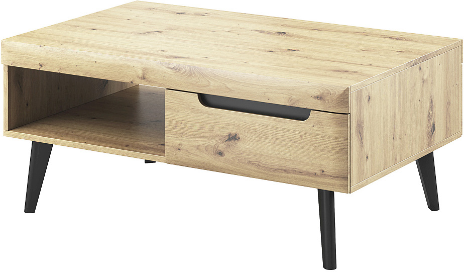 40110NR_ART Τραπεζάκι Nordi Artisan+μαύρο 107x46x67cm - Image 1