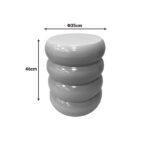Βοηθητικό τραπέζι Venezia pakoworld MGO λευκό Φ35x46εκ - Image 2