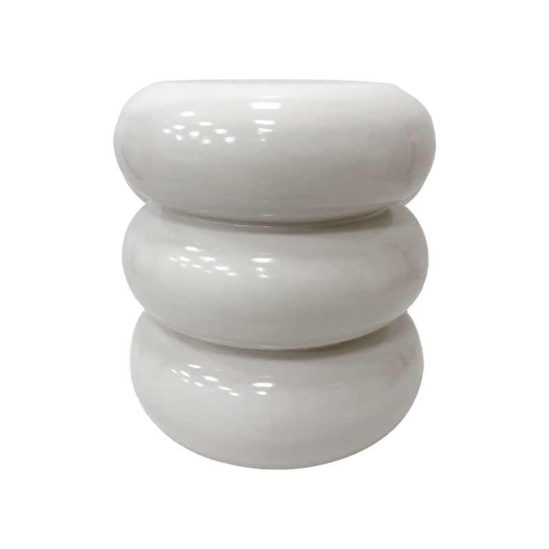 414-000029-1 Βοηθητικό τραπέζι Zoubi pakoworld MGO λευκό Φ35x43εκ - Image 1