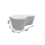 Τραπέζι σαλονιού Fedris pakoworld mdf λευκό 80x70x34εκ - Image 4