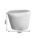 Τραπέζι σαλονιού Fedris pakoworld mdf λευκό Φ60x45εκ - Image 2