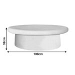 Τραπέζι σαλονιού Herona pakoworld mdf λευκό 100x60x32εκ - Image 2
