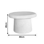 Τραπέζι σαλονιού Herona pakoworld mdf λευκό Φ60x40εκ - Image 2