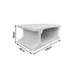 Τραπέζι σαλονιού Nafel pakoworld mdf λευκό 120x60x45εκ - Image 4