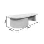 Τραπέζι σαλονιού Verven pakoworld mdf λευκό 120x60x32εκ - Image 4