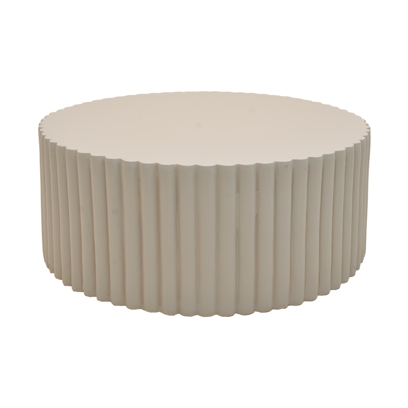 419-000019-1 Τραπέζι σαλονιού Binero pakoworld MGO ανοιχτό γκρι Φ106x45εκ - Image 1