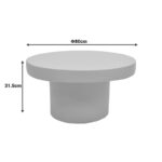 Τραπέζι σαλονιού Umbra pakoworld MGO ανοιχτό γκρι Φ80x31.5εκ - Image 3