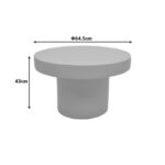 Τραπέζι σαλονιού Umbra pakoworld MGO ανοιχτό γκρι Φ64.5x43εκ - Image 3