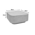 Τραπέζι σαλονιού Doric pakoworld MGO όψη τραβερτίνας 80x80x38εκ - Image 4
