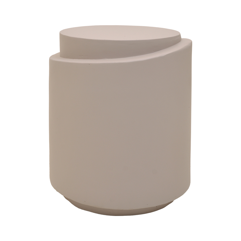 419-000025-1 Βοηθητικό τραπέζι Fortox pakoworld MGO cappuccino Φ40x49.5εκ - Image 1