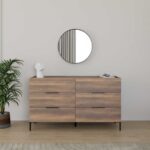 Συρταριέρα SFN-1760-OO Oryana Καρυδιά 140x81x44cm - Image 2