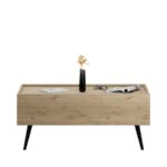 Τραπεζάκι SHP-701-FF Luna με συρτάρι Φυσικό Florida oak 103x44x60cm