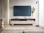 Έπιπλο τηλεόρασης ALBION με συρτάρια Λευκό Kazmir 160x44x39cm - Image 2