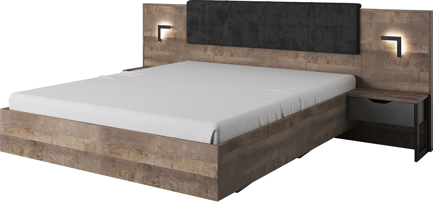 ARDEN-bed11-1 Σετ Κρεβατοκάμαρας Arden Sand gragne+matera 160x200 3τμχ - Image 1